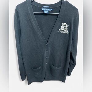 Ralph Lauren Black Cardigan with Logo